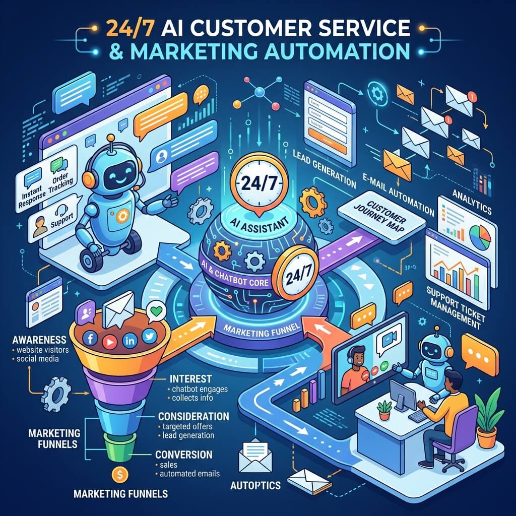 Chatbot ve Otomasyon: 7/24 Müşteri Hizmetleri ve Otomatik Satış Rehberi