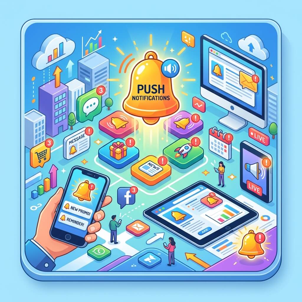 Push Notification Pazarlama: Web ve Mobil Bildirimlerle Kullanıcıları Geri Kazanın